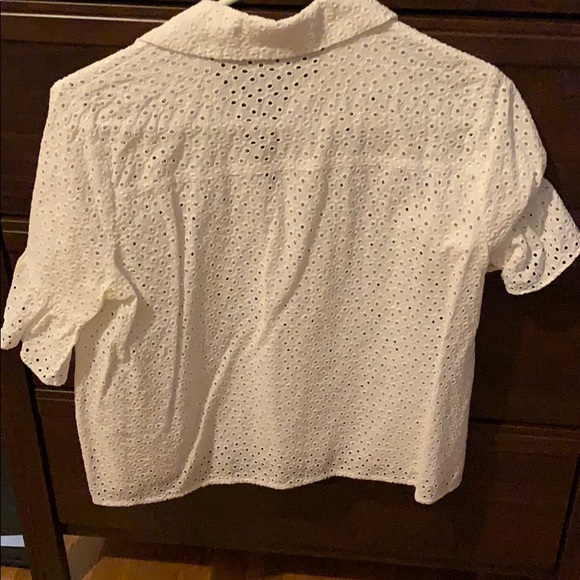 White Eyelet M Madewell Top - Picture 3 of 5